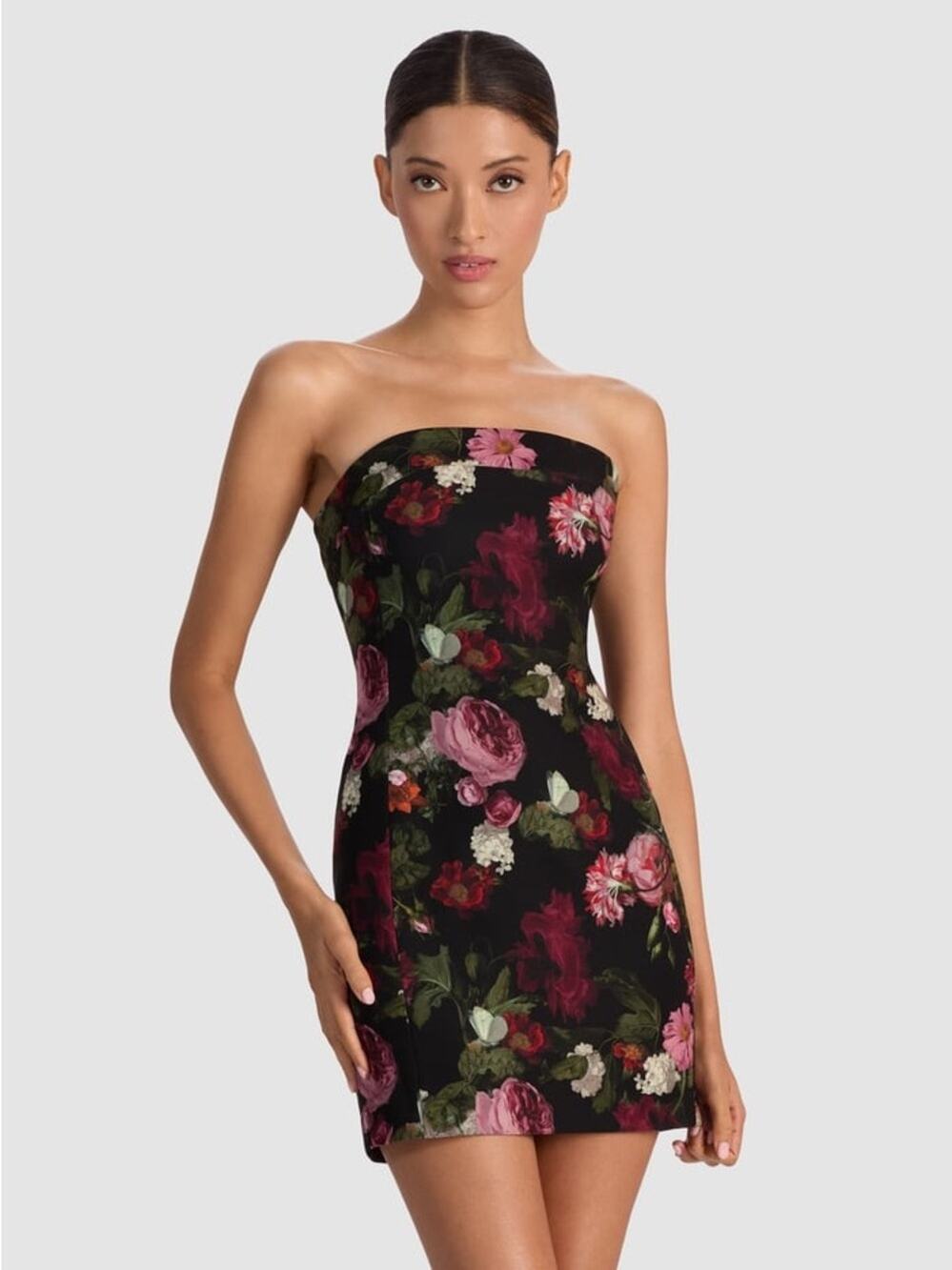 Alice + Olivia Kelly Mini Dress in Be Still Floral 4